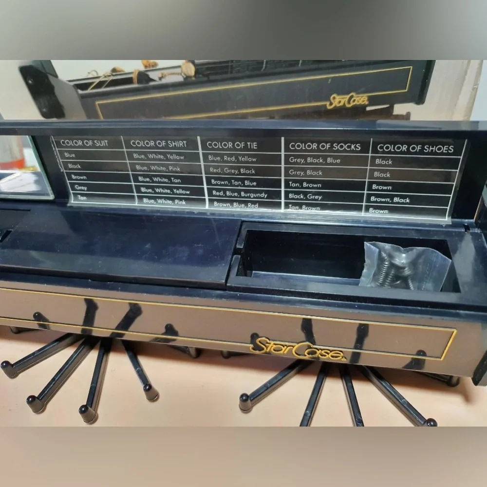 Vintage 1987 Starcase Rotating Tie Rack (Brand new) with wardrobe suggestions!